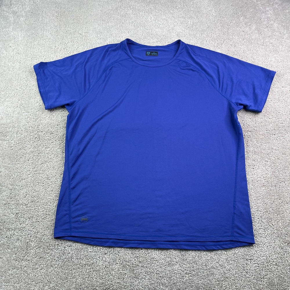 Janji Shirt Mens XL Blue Helio Tech Tee Performance Running Short Sleeve Active